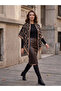 Women's Camel Leopard Patterned Triangle Shawl Sal1315 - 2