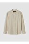 Lcw Vision Beige Regular Fit Linen Blend Men's Shirt - 5