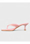 Women's Summer 8cm Thin Heeled Slippers - 230 3193 - Powder - 3