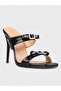 Women's summer 11cm thin heeled slippers - 233 2677 - glossy black - 2