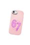 iPhone 7/8/Se 2020 2022 Compatible Number Six Seven Written Pattern Shock Absorbing Camera Protected Pink Silicone Case - 4