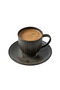 Luxury Striped Porcelain Coffee Cup Set - Cup Set with Saucers - 3