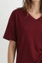 Pack of 2 V-Neck Oversize Knitted T-Shirts Lzv0085 Dark Blue Burgundy - 4