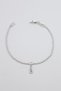 Glb-stl41414 dangle stone bracelet - silver - 2