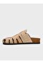 Women's Summer Flat Slippers - 575 409 - Beige Suede - 3