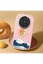 Vivo X300 Compatible Retro Style Sun Moon Sea Wave Pattern Shock Absorbing Camera Protected Pink Silicone Case - 2