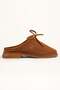 Women's Mustard Yellow Perforated Comfortable Heeled Ribbon Slippers - 2
