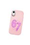 iPhone Xr Compatible Number Six Seven Written Pattern Shock Absorbing Camera Protected Pink Silicone Case - 3