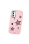 Pink Silicone Case for Samsung Galaxy S20 Fe 4G/5G Compatible with Leopard Pattern Stars Pattern Shock Absorbing Camera Protection - 3