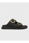 Women's Summer Flat Slippers - 230 3169 - Black Nubuck