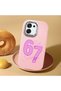 Oppo A6 Pro 4G/5G Compatible Number Six Seven Written Pattern Shock Absorbing Camera Protected Pink Silicone Case - 2