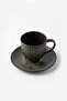 Luxury Striped Porcelain Coffee Cup Set - Cup Set with Saucers - 5
