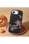 iPhone 16E Compatible Leopard Pattern Stars Pattern Shock Absorbing Black Silicone Case with Camera Protection - 2