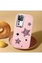 حافظة سيليكون وردية متوافقة مع Redmi K50 Ultra بنمط النجوم ونمط الفهد مع حماية للكاميرا ممتصة للصدمات - 2