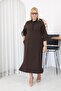 Plus Size Modal Fabric Three-Quarter Sleeve Dress - 3
