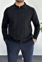 Men's Polo Collar Sweater 3-Piece Set T1 Edwtk195 - 4