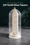 Fanus Revolving Jewelry Organizer with Lid Double Sided Transparent Earrings Necklace Ring Jewelry Organizer Desktop Stand - 3