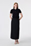 High Waist Straight Cut Black Skirt 0160