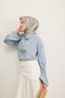 Shiny Scarf Contour Pattern Green Beige - 4
