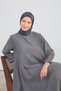 Shiny Scarf Ethnic Pattern Anthracite - 2