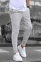 Set of 3/3 Pieces Unisex Ribbed Regular Black Gray Navy Blue Color Sports Sweatpants - 3