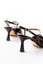 Zri̇n-6722 Premium Black Patent Leather Buckle Detailed Pointed Toe Women's Heeled Shoes 8.5 cm - 6