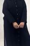 68074 Plus Size Buttoned Low Sleeve Tunic - Black - 2