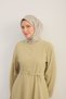 Shiny Scarf Contour Pattern Light Beige