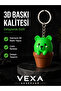 Cute Teddy Bear Keychain in a Boxed Flowerpot 3D Printing Bag and Key Accessory