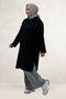 68074 Plus Size Buttoned Low Sleeve Tunic - Black - 3