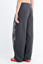Text Printed Wide Leg Tracksuit Eşf10698 - 6