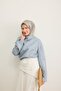 Shiny Scarf Contour Pattern Green Beige - 3