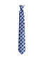 Plaid Patterned Navy Blue Silk Tie – 7.5 cm Wide - 5