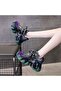 Women's Green Colorblock Chunky Sneakers - 2