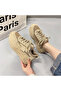Women's Brown Monogram Platform Lace-Up Sneakers - 2