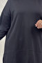 68087 تونيك مودال بأكمام قصيرة مقاس كبير - أسود - 2