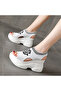 Women's White Floral Platform Sandals