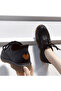 Women's Black Lace-Up Sneakers - 7