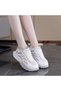 Women's Cutout Mesh Sports Lace-Up Sneakers - 5