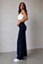 High Waist Wide Leg Palazzo Jeans - 2