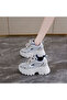 Women's Gray Platform Sneakers - 5