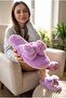 Women's Fluffy Plush Slippers with Bow, Gold Sequins, Open Toe, Soft Sole, Dowry House Slippers - 7