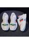 Women's Green Chunky Lace-Up Sneakers - 2