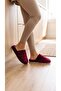 Women's Burgundy Closed 3-Stripes House Slippers 3 cm Byndkap3C - 4
