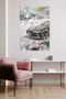 Black Sports Car Abstract Metal Wall Art - 5