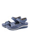 Women's Blue Velcro Sandals - 3
