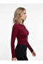 Women's Off-The-Shoulder Gathered Blouse Burgundy - 3