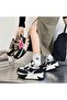 Women's Black Pink Chunky Sneakers - 4