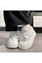 Women's Cream Heart Chunky Velcro Sneakers - 2