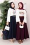 Coffee Printed Casual Blouse - Tunic Ecru - 3